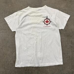 Vintage 90s Canda Spellout Double Sided Shirt Size Medium